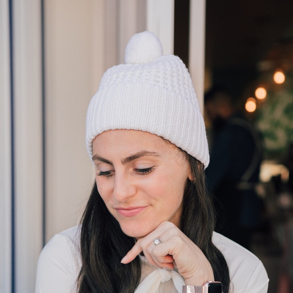 Everlane Soft Wool Cream Waffle Beanie
